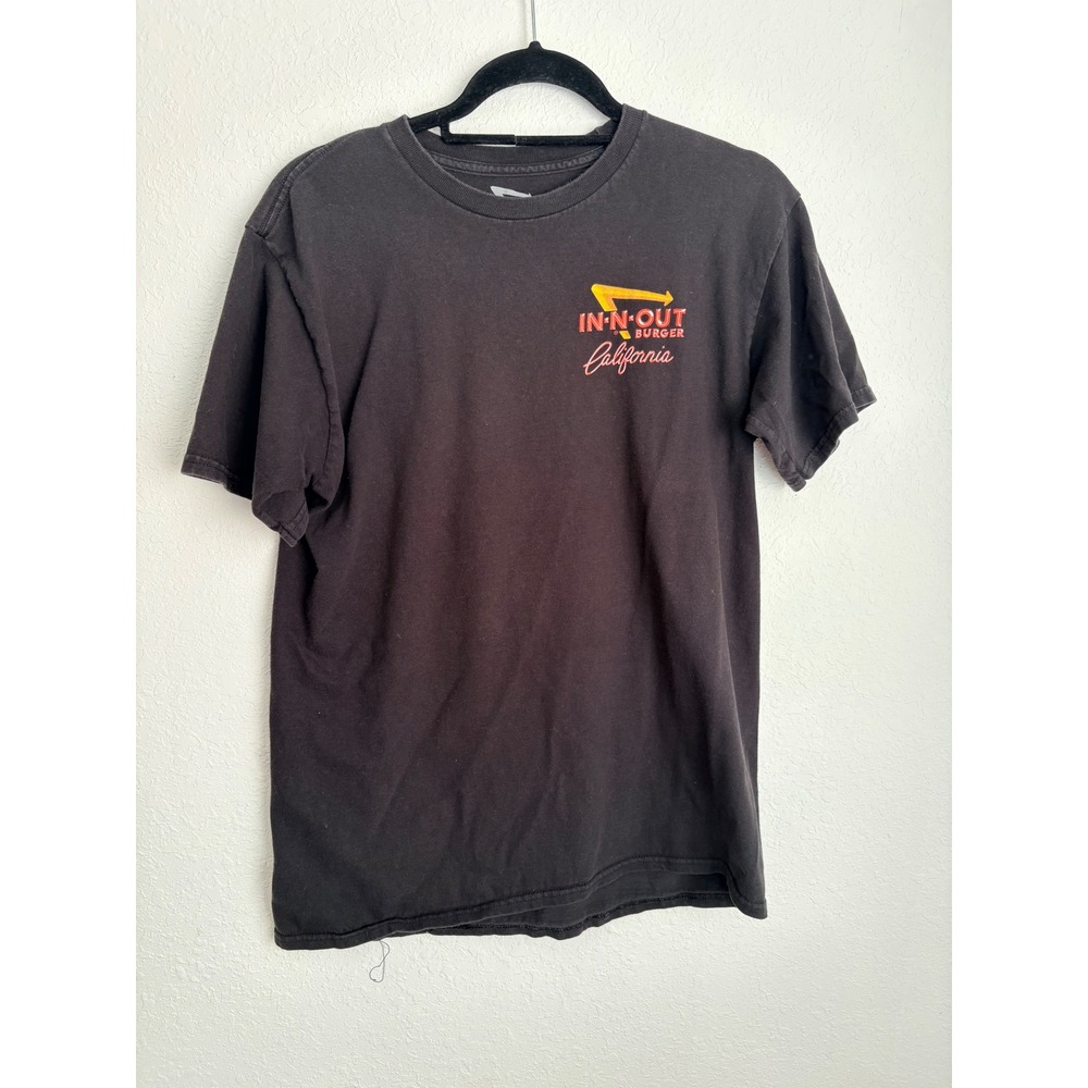 In-N-Out Burger Graphic T-Shirt Medium Black Excellent Hot Rod California Tee
